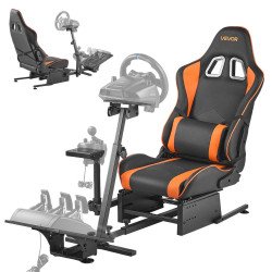 Kokpit za simulator vožnje s podesivim sjedalom za volan i pedale, nosivost 180 kg, čelik Q235A Kokpit za simulator vožnje s podesivim sjedalom za volan i pedale, nosivost 180 kg, čelik Q235A