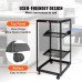 Zidni rack ormar za mrežnu opremu, 20U, otvoreni okvir, dubina 38–102 cm, na kotačima