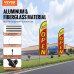 Reklamna zastava na jarbolu za isticanje lokala ispred trgovine, 5 m, s jarbolom Reklamna zastava na jarbolu za isticanje lokala ispred trgovine, 5 m, s jarbolom