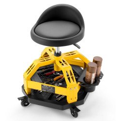 Radionička stolica za autoservis, nosivost 150 kg, podesive visine, s kotačima Radionička stolica za autoservis, nosivost 150 kg, podesive visine, s kotačima