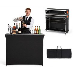 Prijenosni šank za sajmove i događanja, na sklapanje, 110,5 × 39 × 101 cm, s torbom Prijenosni šank za sajmove i događanja, na sklapanje, 110,5 × 39 × 101 cm, s torbom