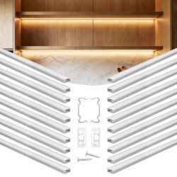 Aluminijski profil za LED traku, 20 komada u pakiranju, 111 × 7 × 5 cm