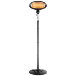 Infracrveni električni grijač na stalku, 2000 W, visina 180–210 cm, nagib 0–45°, uzica