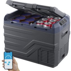 Auto hladnjak s kompresorom, 32 L, dvije komore, hladi i zamrzava od −20 do 20 °C, 12/24 V i 220 V Auto hladnjak s kompresorom, 32 L, dvije komore, hladi i zamrzava od −20 do 20 °C, 12/24 V i 220 V