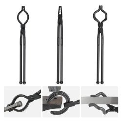 Set od 3 kovačka kliješta (V, vučja čeljust, ZV), 45,7 cm, ugljični čelik