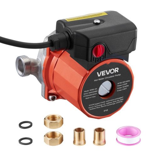 Recirkulacijska pumpa za toplu vodu 220–240 V, 38 L/min, 3 brzine, glava od nehrđajućeg čelika Recirkulacijska pumpa za toplu vodu 220–240 V, 38 L/min, 3 brzine, glava od nehrđajućeg čelika