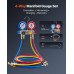 Set manometara za servis klime, 4-putni, za R22, R404A i R410A, crijeva 1,5 m Set manometara za servis klime, 4-putni, za R22, R404A i R410A, crijeva 1,5 m