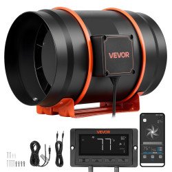 Cijevni ventilator 203 mm za šator za uzgoj, 1372 m³/h, EC motor, aplikacija, brzine 0–10 Cijevni ventilator 203 mm za šator za uzgoj, 1372 m³/h, EC motor, aplikacija, brzine 0–10