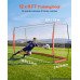Sklopivi nogometni gol 3,66 × 1,83 × 1,22 m, stakloplastični okvir, metalno postolje, torba, crveni