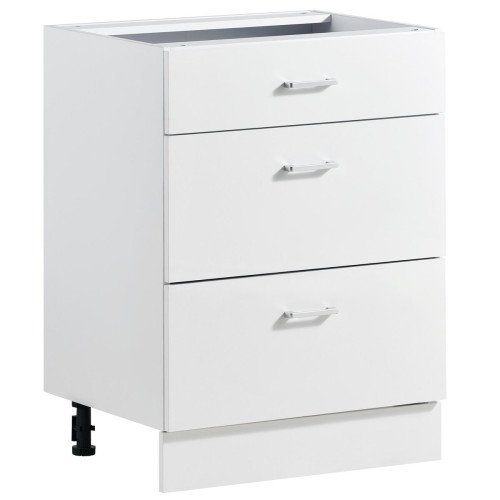 Donji kuhinjski element 60 cm s 3 ladice, bijeli, za samostalno sastavljanje, 600 × 475 × 815 mm Donji kuhinjski element 60 cm s 3 ladice, bijeli, za samostalno sastavljanje, 600 × 475 × 815 mm