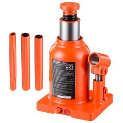 Kratka hidraulična dizalica (kriko) 12 t, podizanje 15,2–27,2 cm, trodijelna ručka, narančasta Kratka hidraulična dizalica (kriko) 12 t, podizanje 15,2–27,2 cm, trodijelna ručka, narančasta