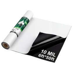 PE folija u roli za parnu branu i prekrivanje, 0,25 mm, 1,83 × 15,24 m (28 m²), crno-bijela