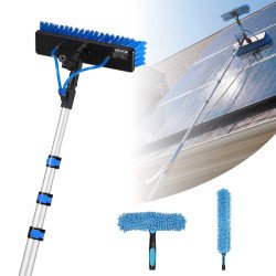 Teleskopska šipka za pranje solarnih panela i prozora vodom, do 6,06 m, s četkom Teleskopska šipka za pranje solarnih panela i prozora vodom, do 6,06 m, s četkom
