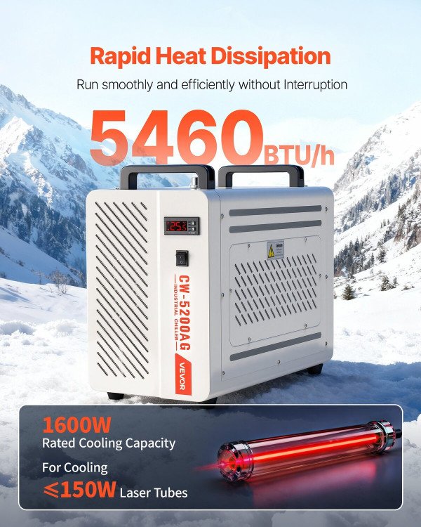 Rashladnik vode za CO2 laserski graver: zašto treba, koji učin i kako ga spojiti