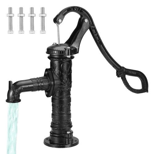 Ručna pumpa za bunar u starinskom stilu, lijevano željezo, usis do 6,7 m, priključak 1-1/4″ Ručna pumpa za bunar u starinskom stilu, lijevano željezo, usis do 6,7 m, priključak 1-1/4″