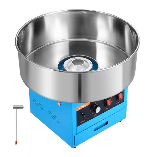 Aparat za šećernu vunu, 1000 W, zdjela Ø 52 cm, 4–6 porcija u minuti, plavi Aparat za šećernu vunu, 1000 W, zdjela Ø 52 cm, 4–6 porcija u minuti, plavi