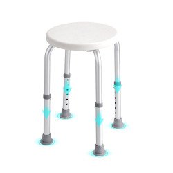Tabure za tuširanje bez naslona, podesiv 35,5–48 cm, nosivost 136 kg, bez alata za sastavljanje Tabure za tuširanje bez naslona, podesiv 35,5–48 cm, nosivost 136 kg, bez alata za sastavljanje