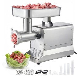 Mlin za meso za ugostiteljstvo, 1100 W, od nehrđajućeg čelika, na struju, 1,1 kW (2)