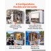 Profesionalni prodajni prozor za food truck, od aluminija, 122 × 91,5 cm, 4 klizna prozora s mrežom