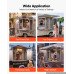 Profesionalni prodajni prozor za food truck, od aluminija, 122 × 91,5 cm, 4 klizna prozora s mrežom