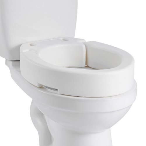 Povišena WC daska, nosivost 136 kg, visina podizanja 8,9 cm, povećani otvor, duguljasta školjka