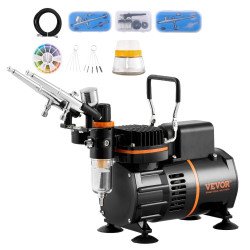 Set za airbrush za radionicu, sustav zraka s ventilatorom, 3 airbrush pištolja
