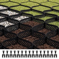 Geo rešetka za stabilizaciju šljunka i tla, ćelije dubine 7,5 cm, 7,6 × 2,9 m (22 m²), propusna Geo rešetka za stabilizaciju šljunka i tla, ćelije dubine 7,5 cm, 7,6 × 2,9 m (22 m²), propusna