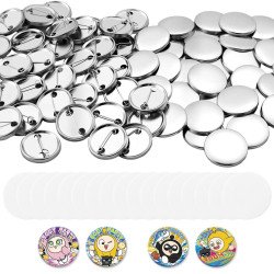 Potrošni materijal za bedževe, od metala, 200 komada, 32 mm, s iglom Potrošni materijal za bedževe, od metala, 200 komada, 32 mm, s iglom