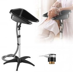 Prijenosni umivaonik za pranje kose za salon i njegu kod kuće, podesiva visina 87,5–124 cm Prijenosni umivaonik za pranje kose za salon i njegu kod kuće, podesiva visina 87,5–124 cm