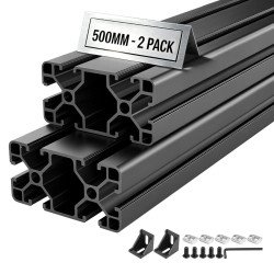 Aluminijski profil s T-utorom 40 × 80 mm za okvire 3D pisača i CNC strojeva, 2 × 50 cm