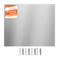 Inox zaštitna ploča za zid iza štednjaka, 91 × 76 cm, nehrđajući čelik 430, debljina 0,7 mm Inox zaštitna ploča za zid iza štednjaka, 91 × 76 cm, nehrđajući čelik 430, debljina 0,7 mm