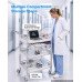 Medicinska kolica s 3 police i 2 ladice, nosivost 50 kg, 72 × 44,5 × 99 cm, s posudom za otpad
