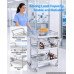 Medicinska kolica s 3 police i 2 ladice, nosivost 50 kg, 72 × 44,5 × 99 cm, s posudom za otpad
