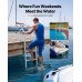 Skidljive ljestve za gat i ponton, 3 stupnja, aluminij, nosivost 227 kg