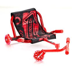 Dječje vozilo na pogon njihanjem (drift romobil), do 60 kg, s LED kotačima, crveno Dječje vozilo na pogon njihanjem (drift romobil), do 60 kg, s LED kotačima, crveno