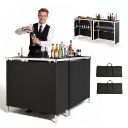 Sklopivi barski pult za događanja i sajmove, 2 komada, 98 × 38,5 × 87 cm, s torbom Sklopivi barski pult za događanja i sajmove, 2 komada, 98 × 38,5 × 87 cm, s torbom