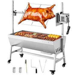 Ražanj za roštilj, nosivost 60 kg, 38 W, 7 stupnjeva, na kotačima