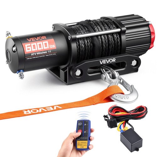 Električno vitlo 12 V za ATV i UTV, vuča 2721 kg, sintetičko uže 15 m, dva daljinska Električno vitlo 12 V za ATV i UTV, vuča 2721 kg, sintetičko uže 15 m, dva daljinska