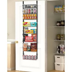 Viseći organizator za vrata ostave s 8 polica, čelik, visina 164 cm, za začine i konzerve Viseći organizator za vrata ostave s 8 polica, čelik, visina 164 cm, za začine i konzerve