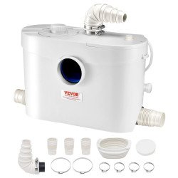 Macerator pumpa 900 W za odvod otpadne vode iz WC-a, tuša i perilice, 180 L/min, dizanje 12 m
