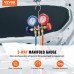 Set manometara za servis klime, 3-putni, za R134a i R22, crijeva 152 cm, do 34,5 bar Set manometara za servis klime, 3-putni, za R134a i R22, crijeva 152 cm, do 34,5 bar