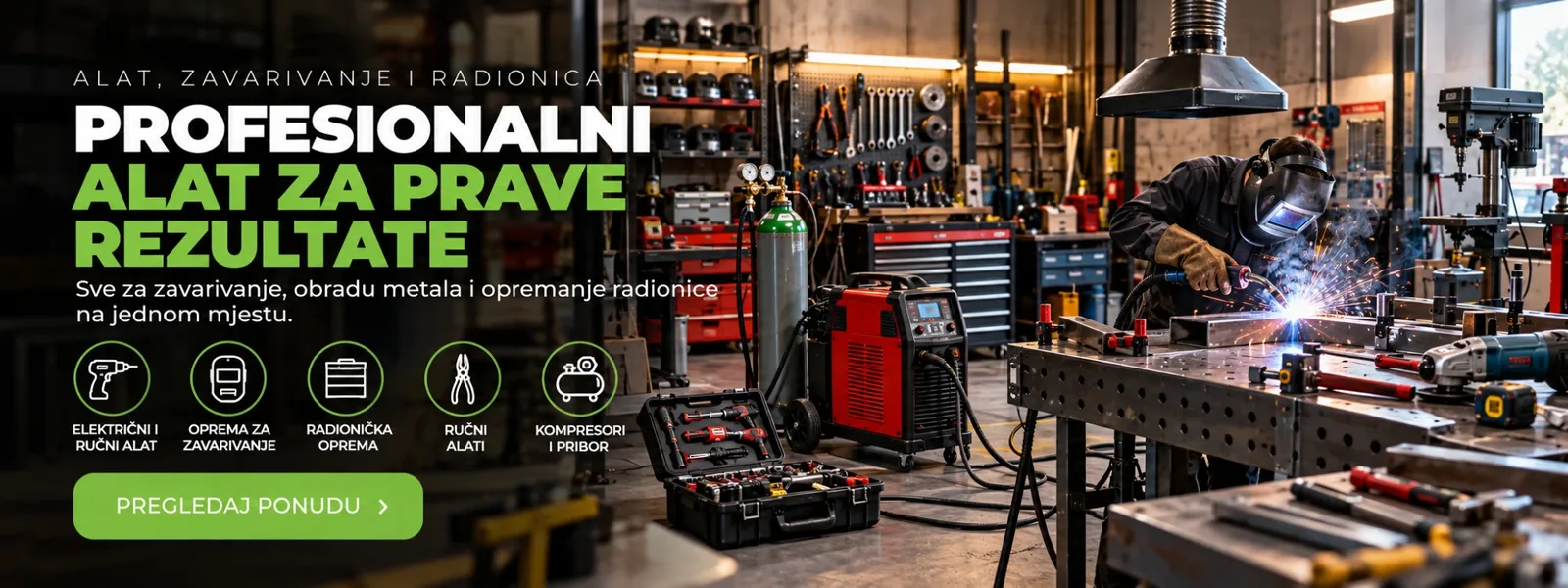 Profesionalni alat za prave rezultate: zavarivanje, električni i ručni alat, kompresori