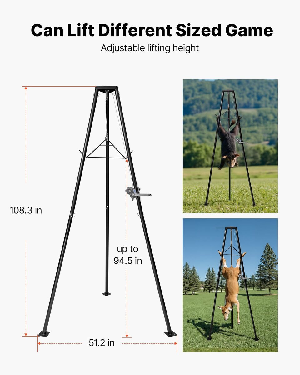 Mjere tronošca za divljač: visina 275 cm i visina dizanja do 240 cm