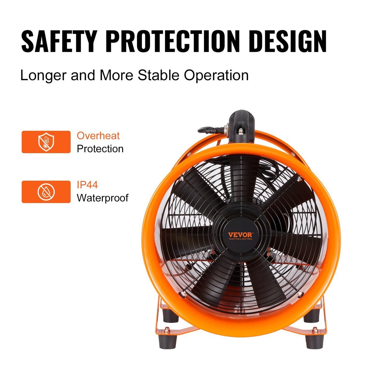 Prijenosni ventilator sa zaštitom od pregrijavanja i stupnjem zaštite IP44