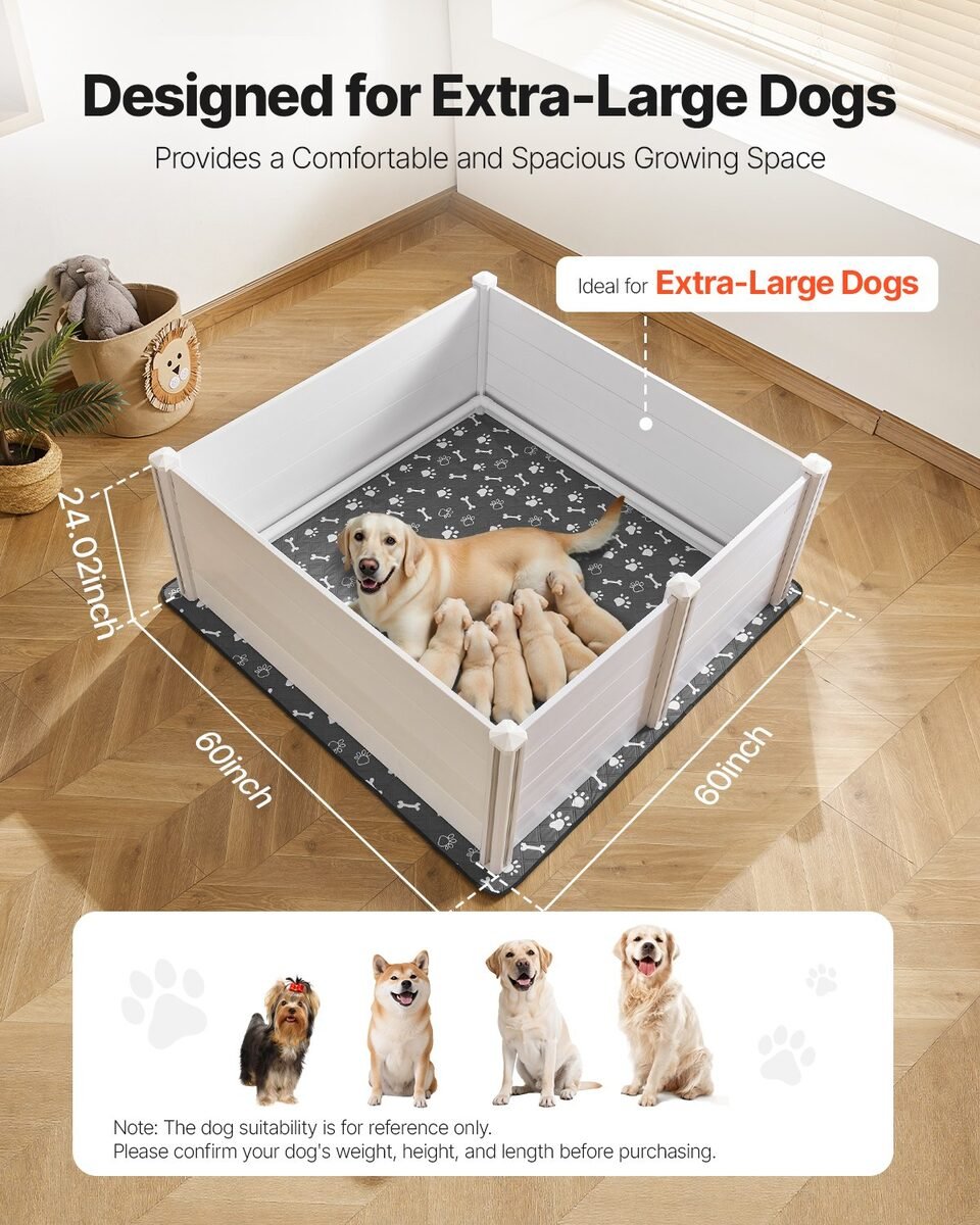 Box za štenjenje od 152 × 152 × 61 cm s kujom i leglom