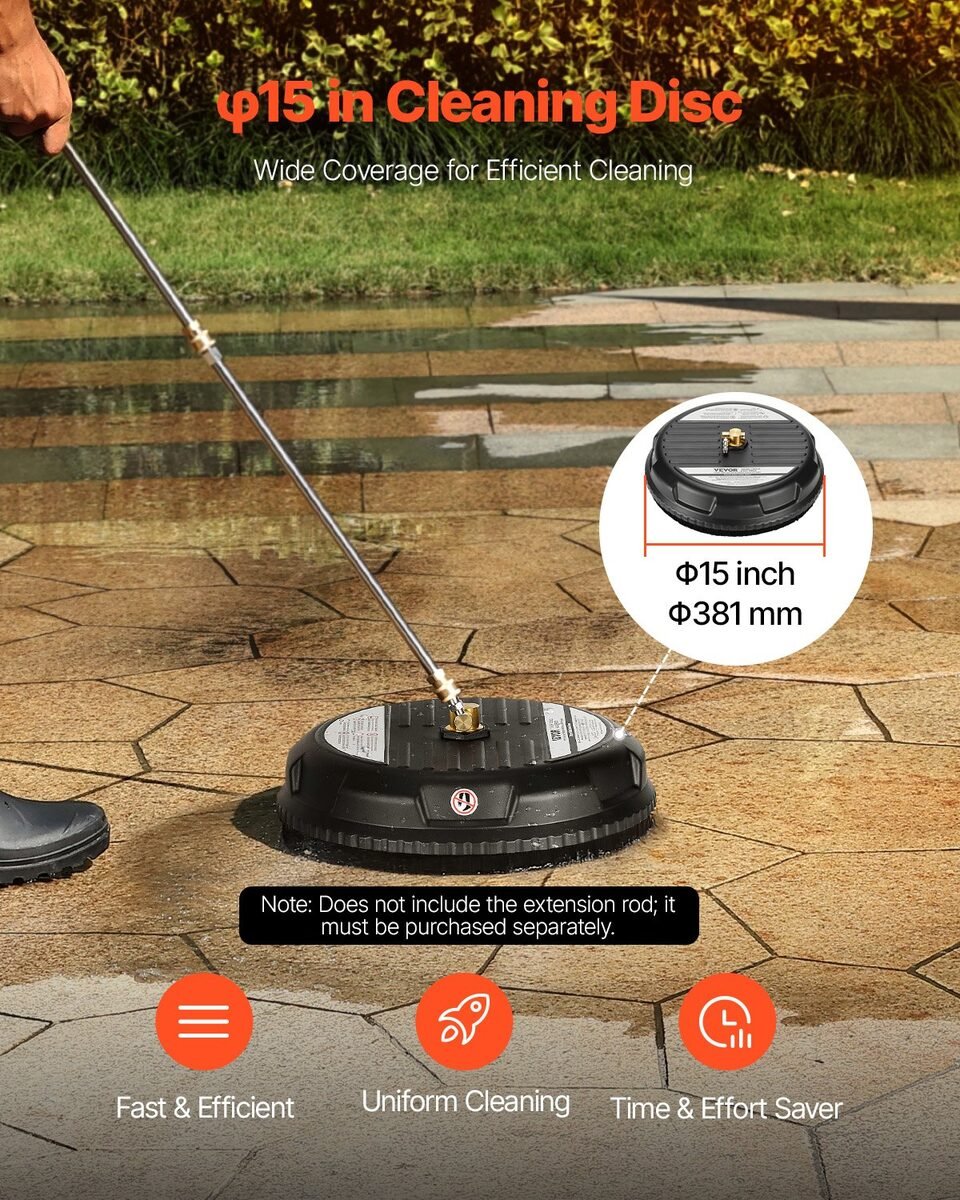 Plastični rotacijski čistač promjera 38 cm za staze i terase