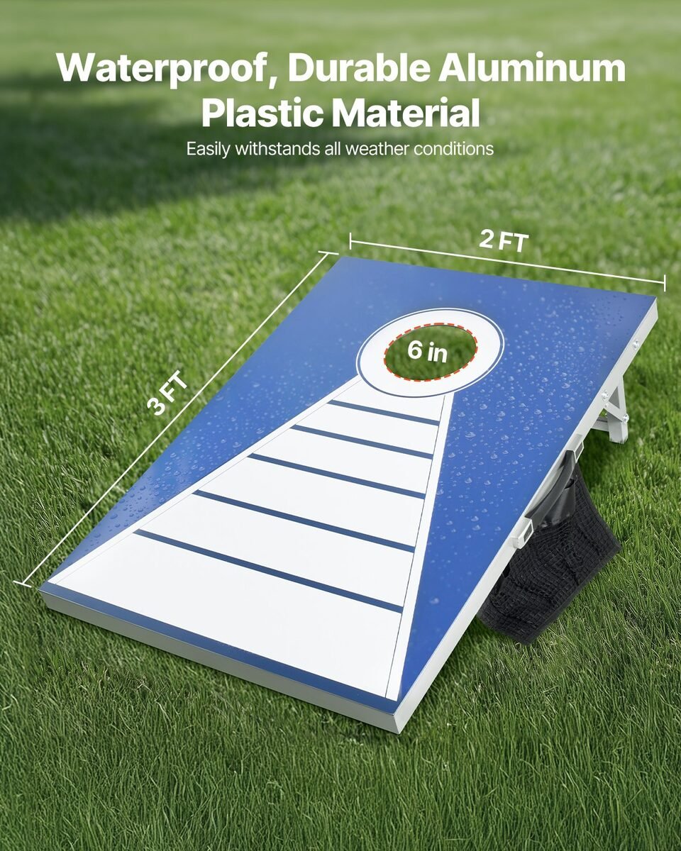 Aluminijska ploča za cornhole 91 × 61 cm na travi