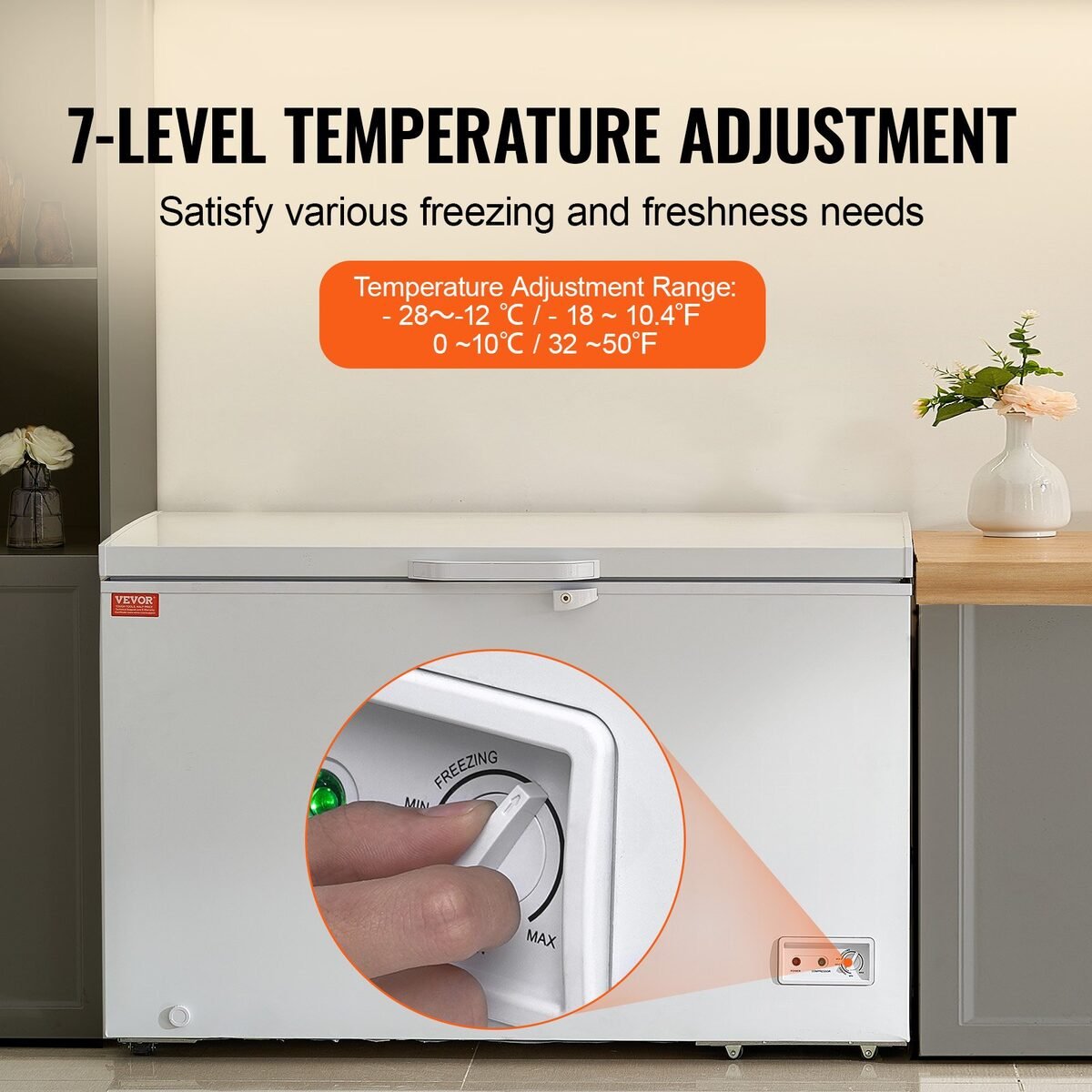 Regulator temperature škrinje sa sedam stupnjeva