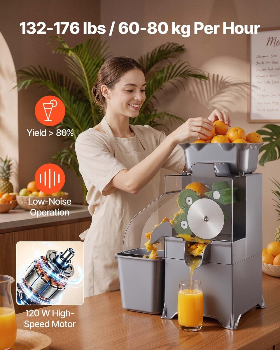 Poluautomatski sokovnik s valjcima od 100 W s učinkom 60–80 kg na sat